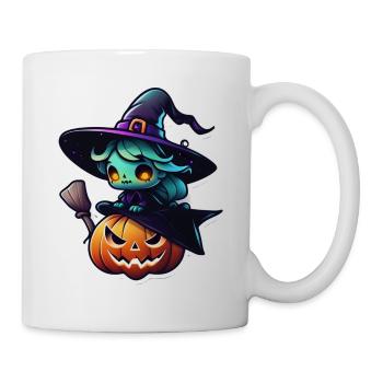 Halloween - Pumpkin and Witch - Mug - white - Right