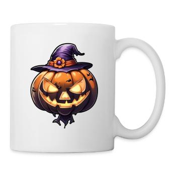 halloween - citrouille chapeau de sorciere - Mug blanc - blanc - Droite
