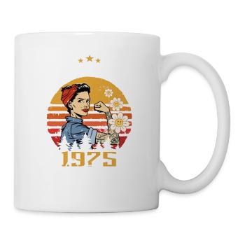 Oktober 1975 geboren | October 1975 - Tasse - Weiß - Rechts