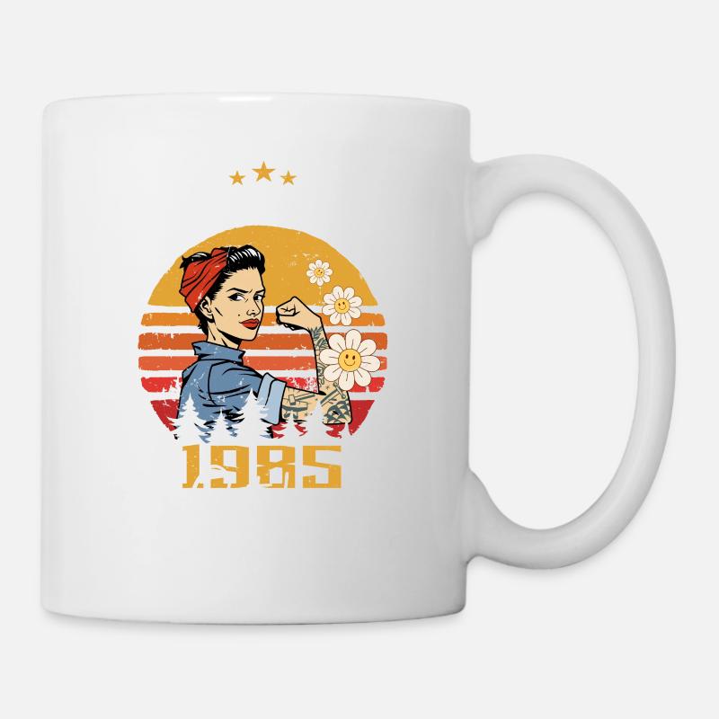 Octobre 1985 né | Octobre 1985 - Mug blanc - blanc