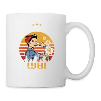Oktober 1981 geboren | October 1981 - Tasse - Weiß - Rechts