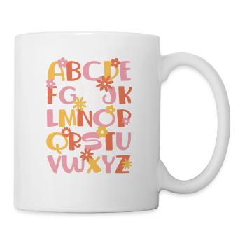 Funny Kindergarten Hi Alphabet Day 100 - Mug - white - Right
