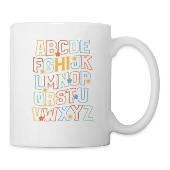 Drôle Maternelle Hi Alphabet Jour 100 - Mug blanc - blanc - Droite