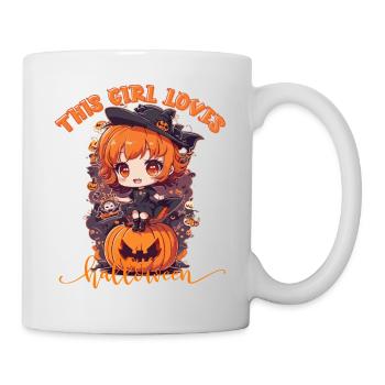 CETTE FILLE AIME HALLOWEEN - Mug blanc - blanc - Droite