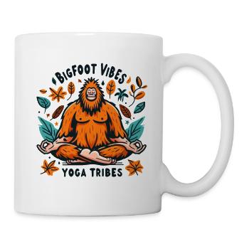 Yoga Bigfoot: bigfoot vibes yoga tribes - Tasse - Weiß - Rechts