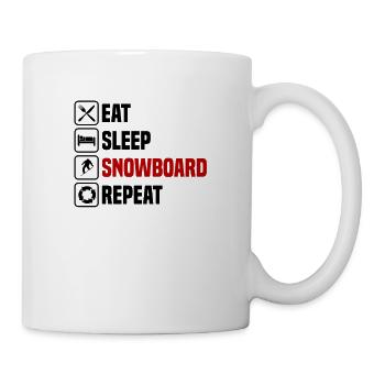 Eat sleep Snowbaoarden repeat - Mug - white - Right