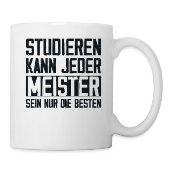 Meister Prüfung Bestanderen Prüfung - Tasse - Weiß - Rechts