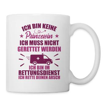 Frauensanitäterin Sanitäterin - Tasse - Weiß - Rechts