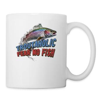 Pêche, Truite, Saumon, Pêcheur, Pêcheur, Perche - Mug blanc - blanc - Droite