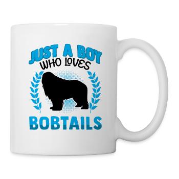 Boy Who Loves Bobtail Old English Shepherd - Mug - white - Right