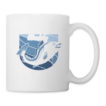 Mein Angelkumpel Nennt Mich Papa Fisherman Fishing - Tasse - Weiß - Rechts