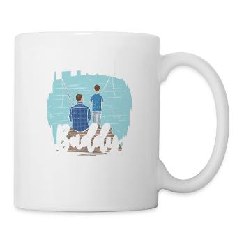 Mein Angelkumpel Nennt Mich Papa Fisherman Fishing - Tasse - Weiß - Rechts