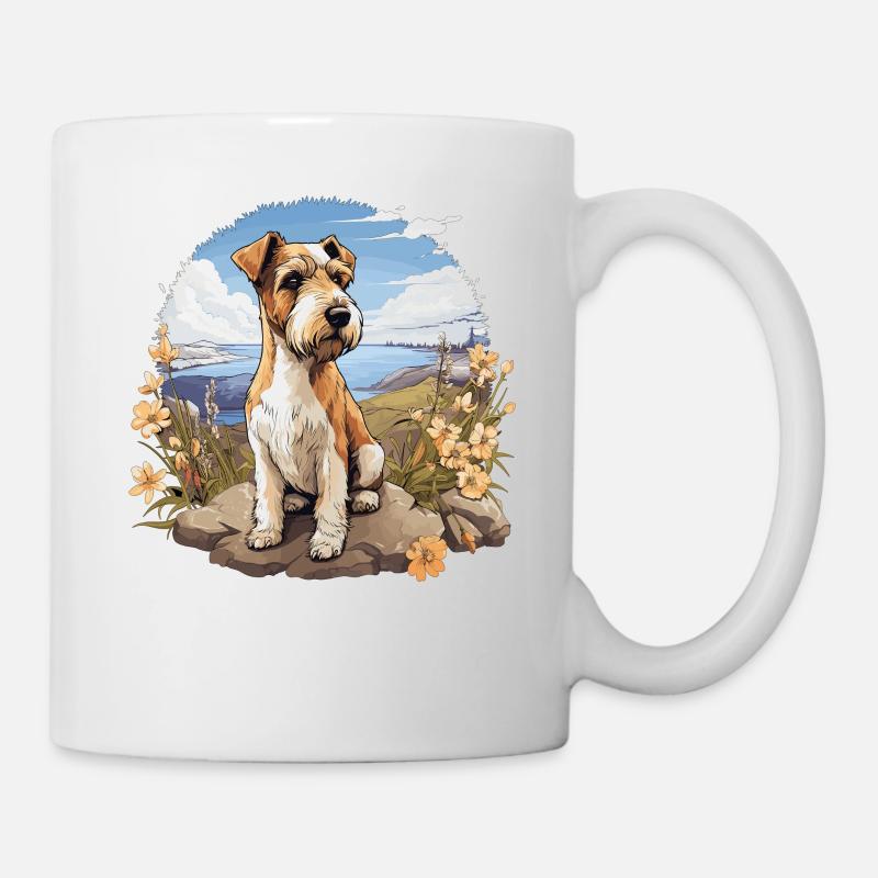 Chien Fox Terrier - Mug blanc - blanc