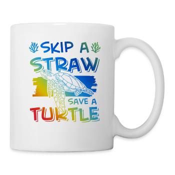 Sauvez la tortue de l’océan - Mug blanc - blanc - Droite