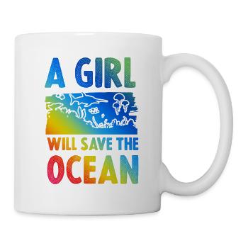 Sauvez la fille de l’océan - Mug blanc - blanc - Droite
