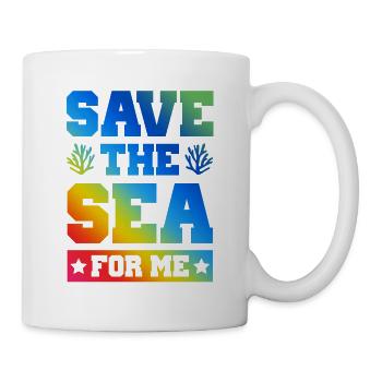 save the sea - Tasse - Weiß - Rechts