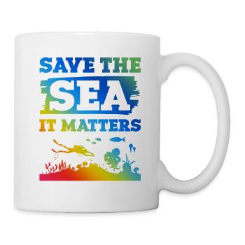 Save the Ocean Saying - Mug - white - Right