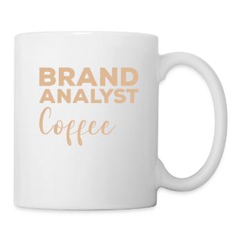 Cet analyste de marque fonctionne au café - Mug blanc - blanc - Droite