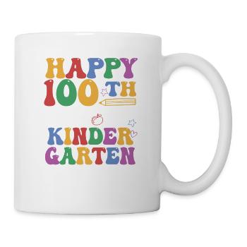 Happy 100th Day of Kindergarten Lustiger - Mug - white - Right
