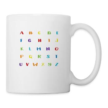Abc, Von, Logopädie, Alphabet, Lehrer, Student, - Tasse - Weiß - Rechts