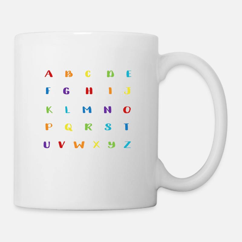 Abc, Von, Logopädie, Alphabet, Lehrer, Student, - Tasse - Weiß
