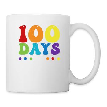 100 Days School Funny Happy Teacher Student - Mug - white - Right