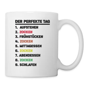 Gamer's Traumtag - Tasse - Weiß - Rechts
