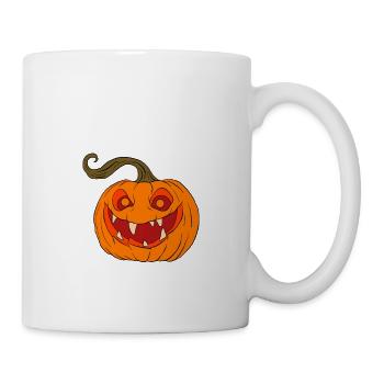 Halloween Kürbis Halloween Geist - Tasse - Weiß - Rechts