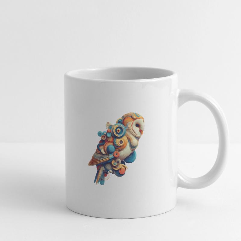 Bunte abstrakte Eule Tasse