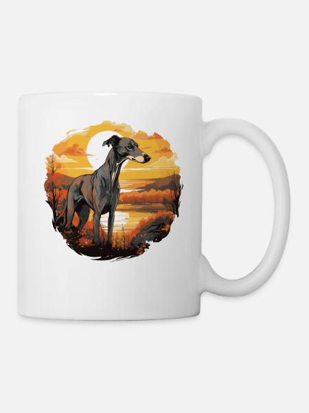 Hund Greyhound - Tasse - Weiß