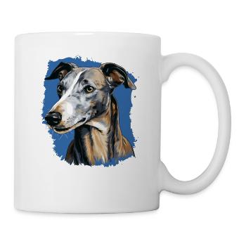 Hund Greyhound - Tasse - Weiß - Rechts