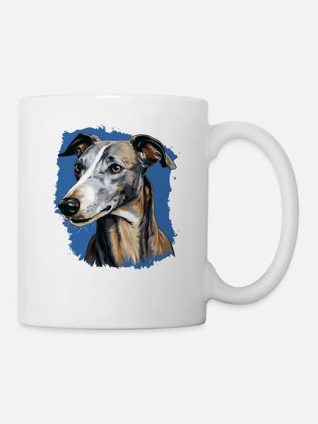 Hund Greyhound - Tasse - Weiß