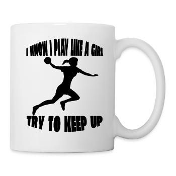 Handballspieler Handballfan Handballteam Handball - Tasse - Weiß - Rechts