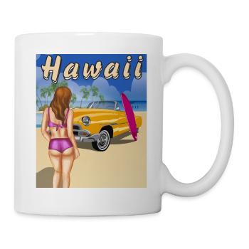 HAWAÏ - Mug blanc - blanc - Droite