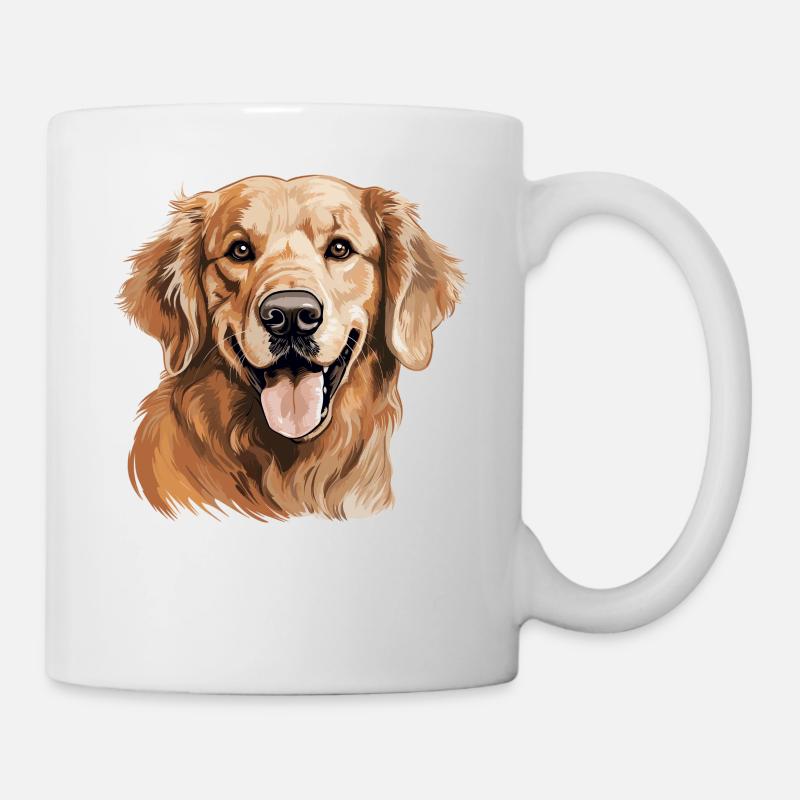 Hund Golden Retriever - Tasse - Weiß