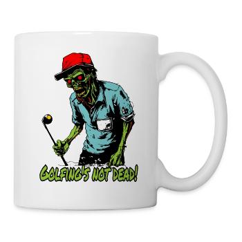 Zombie-Golfer - Golfen ist nicht tot - Tasse - Weiß - Rechts