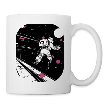 Astronaut on a faraway space station - Mug - white - Right