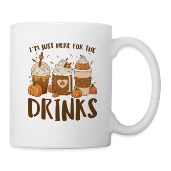Je suis juste là pour boire un verre - Party Alcohol - Mug blanc - blanc - Droite