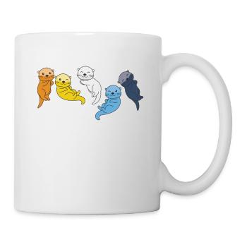 Aroace Flag Pride LGBTQ Cute Otter - Mug - white - Right