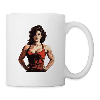 Woman Muscles Workout Gym - Mug - white - Right