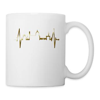 Florenz Skyline Italien Herzschlag I Love Firenze - Tasse - Weiß - Rechts