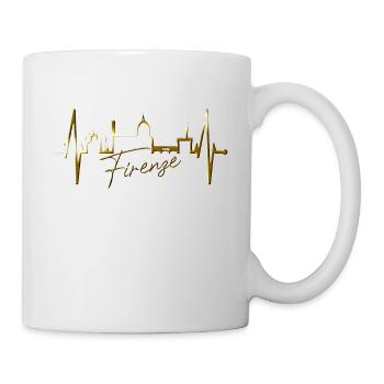 Florenz Skyline Italien Herzschlag I Love Firenze - Tasse - Weiß - Rechts