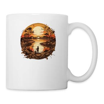 Angler Kayak Fishing Boat Carp Fishing - Mug - white - Right