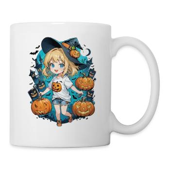halloween sorciere citrouille manga - Mug blanc - blanc - Droite