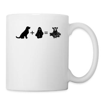 Funny Halloween Dog + Ghost = Dog Ghost - Tasse - Weiß - Rechts