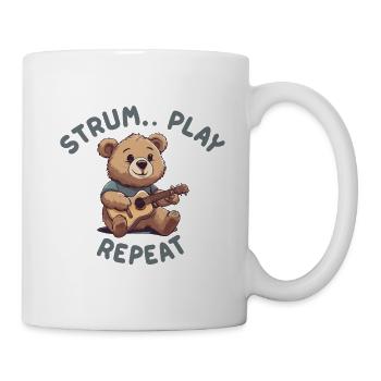 Gitarrist Gitarrenspieler Bärenliebhaber - Tasse - Weiß - Rechts
