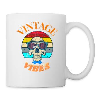 T-shirt design vintage vibes - Mug - white - Right