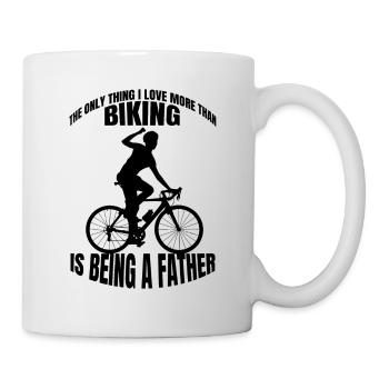 Radeln Fahrrad Radfahrer Fahrradfahrer Radfahren - Tasse - Weiß - Rechts
