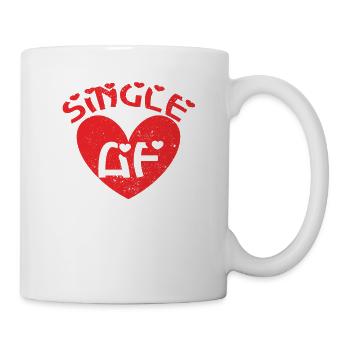 Single AF Valentinstag Passende Paare Herz Liebe - Tasse - Weiß - Rechts