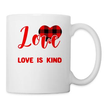 Love is patient, kind, funny, Christian - Mug - white - Right